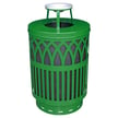 Waste Container in Green with Ash Top 