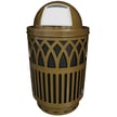 Waste Container in Brown with Dome Top 