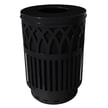 Waste Container in Black with Flat Top 