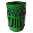 Waste Container in Green with Flat Top 