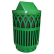 Waste Container in Green with Swing Top 