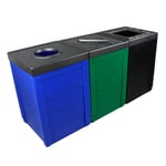 Evolve Three-Stream Multicolor Cube Recycling Station - Configurable