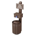 15 Gallon Barrel Dog Waste Station - Configurable