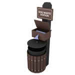 15 Gallon Barrel Dog Waste Station - Configurable