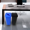 Convenient, easy-clean, classic yet modern desk-side waste and recycling 