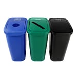 7 Gallon Deskside Sorter Three-Stream Recycling Station