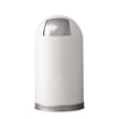 Classic White Dome-Top Trashcan with Push Door 