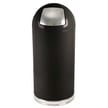 A shiny black dometop receptacle 