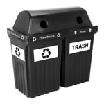 Recycle & Trash Bin IV Indoor-Outdoor Bin - Double - Configurable