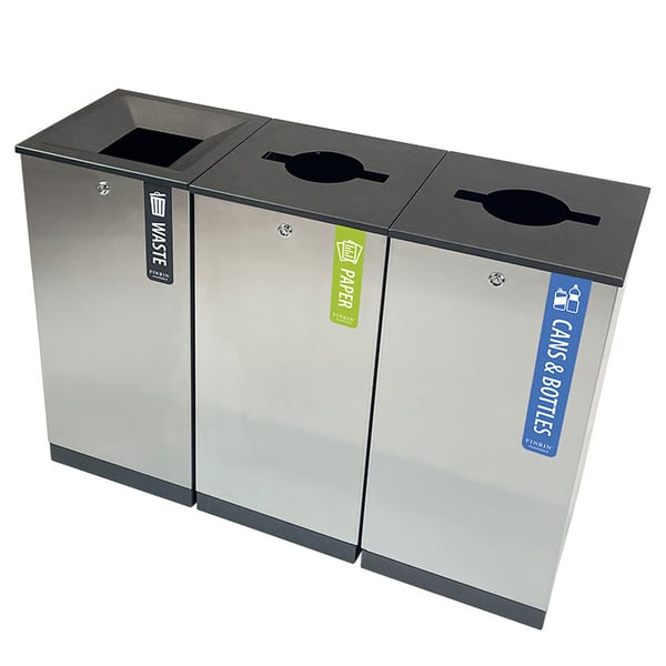 Edge Three-Stream Waste and Recycling Station 