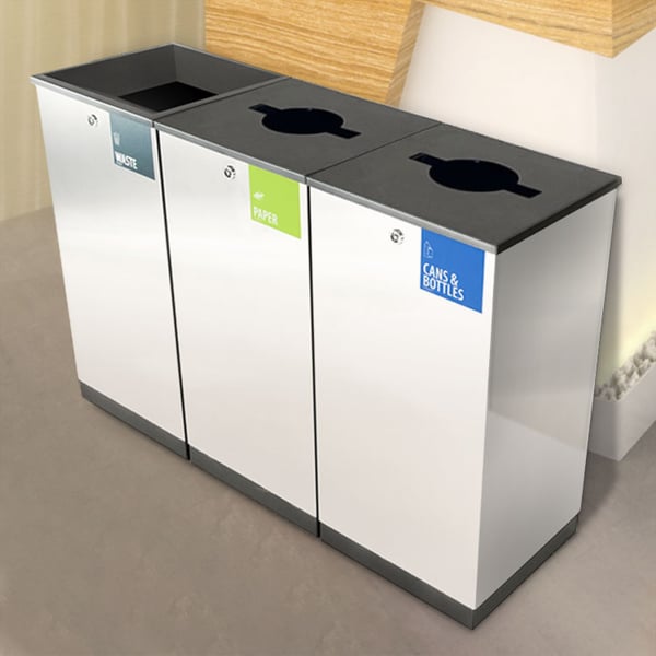 Edge Three-Stream Waste and Recycling Station 