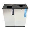 Edge Two-Stream Waste and Recycling Station with Long Labels 