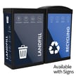 Landfill panels with Funnel Lid and Recycling panels with Single Stream Lid 