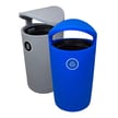 Combo includes one blue recycling container and one gray waste container 