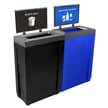 Evolve Two-Stream Cube Slim Station with Sign frames in Blue & Black 