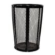 Expanded Metal Waste Receptacle in Black 