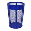 Expanded Metal Waste Receptacle in Blue 