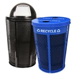 Expanded Metal Recycling and Waste Combo with Liners