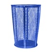 Expanded Metal Outdoor Waste Bin in Blue 