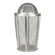 Expanded Metal Waste Receptacle in Galvanized Steel with Dome Top 