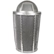 Galvanized Steel Expanded Metal Waste Receptacle with Dome Top 