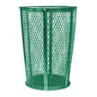 Expanded Metal Outdoor Waste Bin in Green 