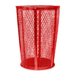 Expanded Metal Outdoor Waste Bin in Red 