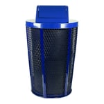 Expanded Metal Outdoor Waste in BLUE | Swing Top with Liner