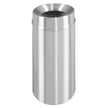 New Yorker Waste Receptacle with Funnel Top in Satin Aluminum - 12 Gallon 