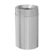 New Yorker Waste Receptacle with Funnel Top in Satin Aluminum - 33 Gallon 