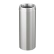 New Yorker Waste Receptacle with Funnel Top in Satin Aluminum - 6 Gallon 