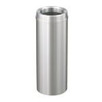 New Yorker Waste Receptacle with Funnel Top in Satin Aluminum- 6 Gallon