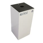 32-Gallon GeoCube Recycling Container - White - Configurable