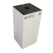 GeoCube in White with round opening and "Recycle" decal 