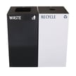 GeoCube Two-Stream Recycling Station in White & Charcoal 