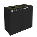 GeoCube Two-Stream Recycling Station | Double Charcoal