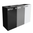 GeoCube Two-Stream Recycling Station in White & Charcoal 