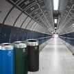 Product comes as shown: Bottles & Cans in blue, Paper in green, and Waste in black 