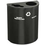 Glaro XL Dual-Purpose Half-Round Recycling Container - Configurable