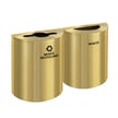 Glaro XL Half-Round Satin Brass Double Waste & Recycling Station 