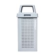 Prism Outdoor 36-Gallon Trash Receptacle in Hammered Grey 