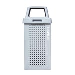 Prism Outdoor 36-Gallon Trash Receptacle in Hammered Grey