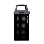 Prism Outdoor 36-Gallon Trash Receptacle in Black Gloss