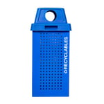 Prism Outdoor 36-Gallon Recycling Receptacle in Blue 