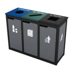 Keene Topload Triple Recycling Station