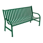 Oakley Collection Slatted Steel Bench | 5 ft - Configurable