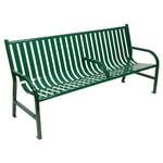 Oakley Collection Slatted Steel Bench with Inner Arm | 6 ft  - Configurable