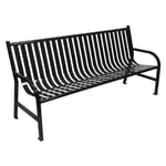 Oakley Collection Slatted Steel Bench | 6 ft - Configurable