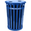 Includes one 36-Gallon Flat-top Recycling receptacle in Blue 