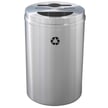 Glaro dual purpose recycling container in satin aluminum 